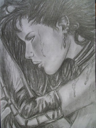 copia de una pintura de Luis Royo